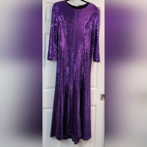 BEAUTIFLY women's purple sequined gown size 10